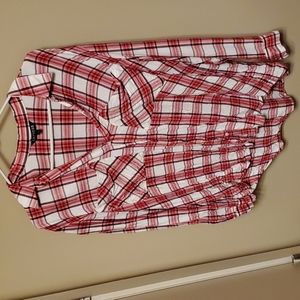 Express button down roll-sleeve top